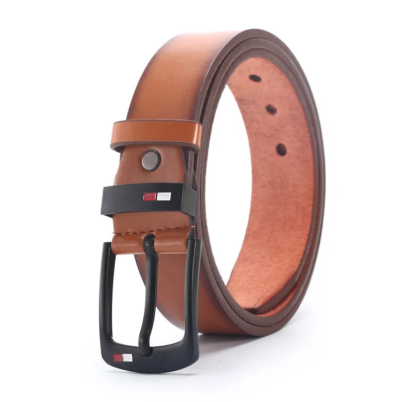 Luxury Brand Men's Slide Buckle Belt Synthetic Leather. image 7