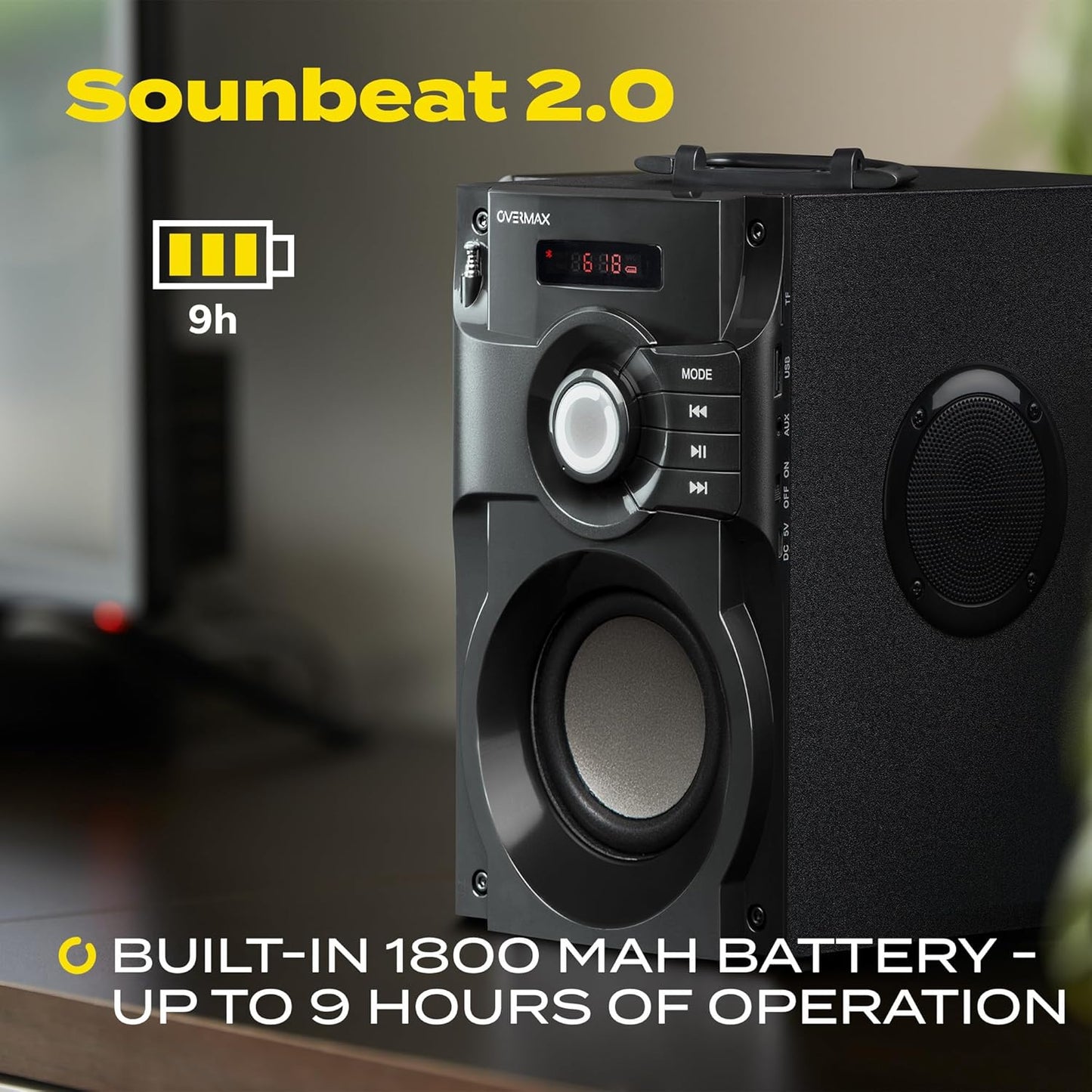 Soundbeat Bluetooth Speaker Portable Bluetooth Speaker Stereo Sound 15W with FM image 6