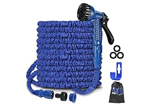 BABADU 100FT Expandable Garden Hose Pipe 8-mode spray gun versatil image 0