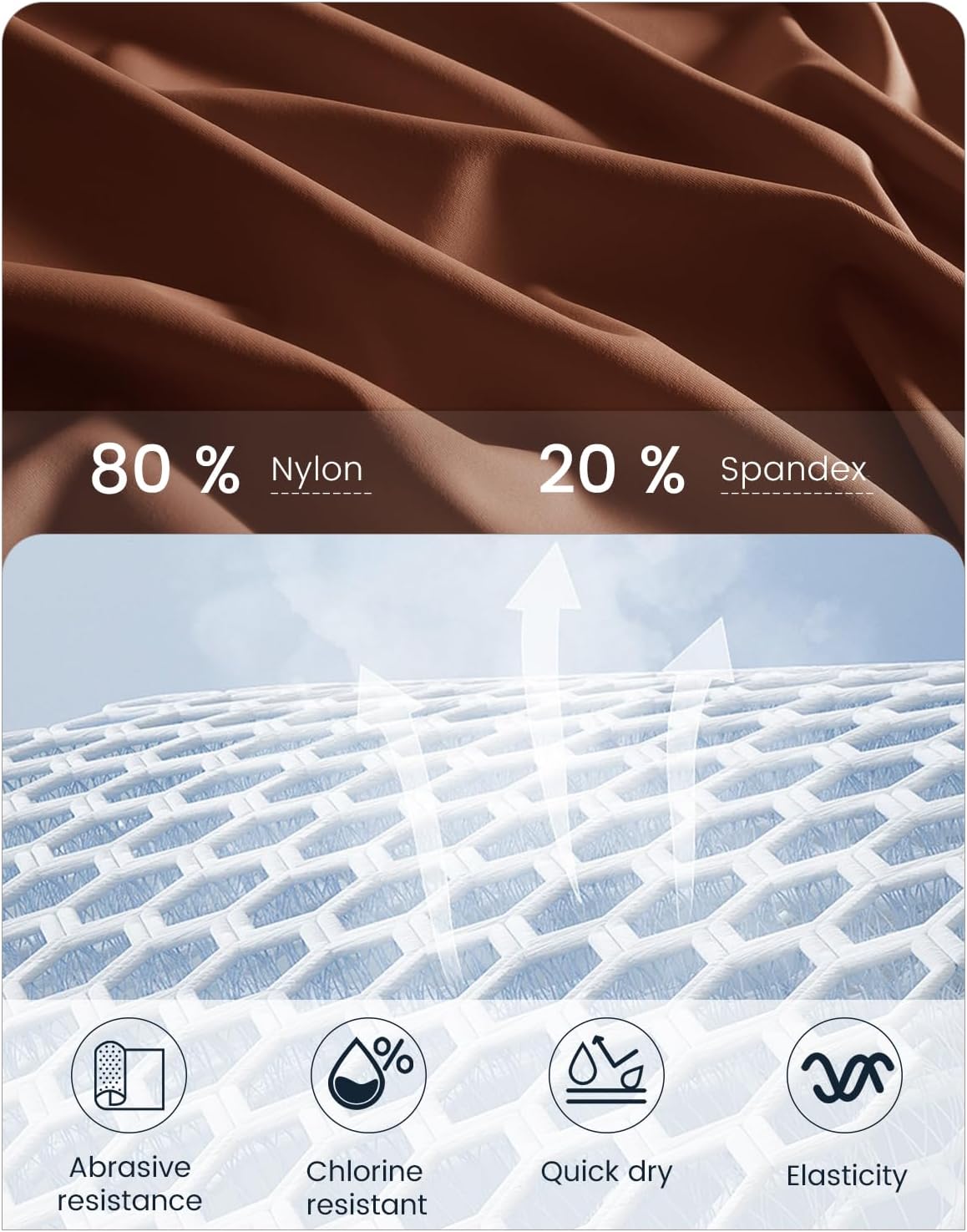 Women's Flattering Ruched U-Neck Tummy Control One-Piece Swimsuit Wide Straps image 5