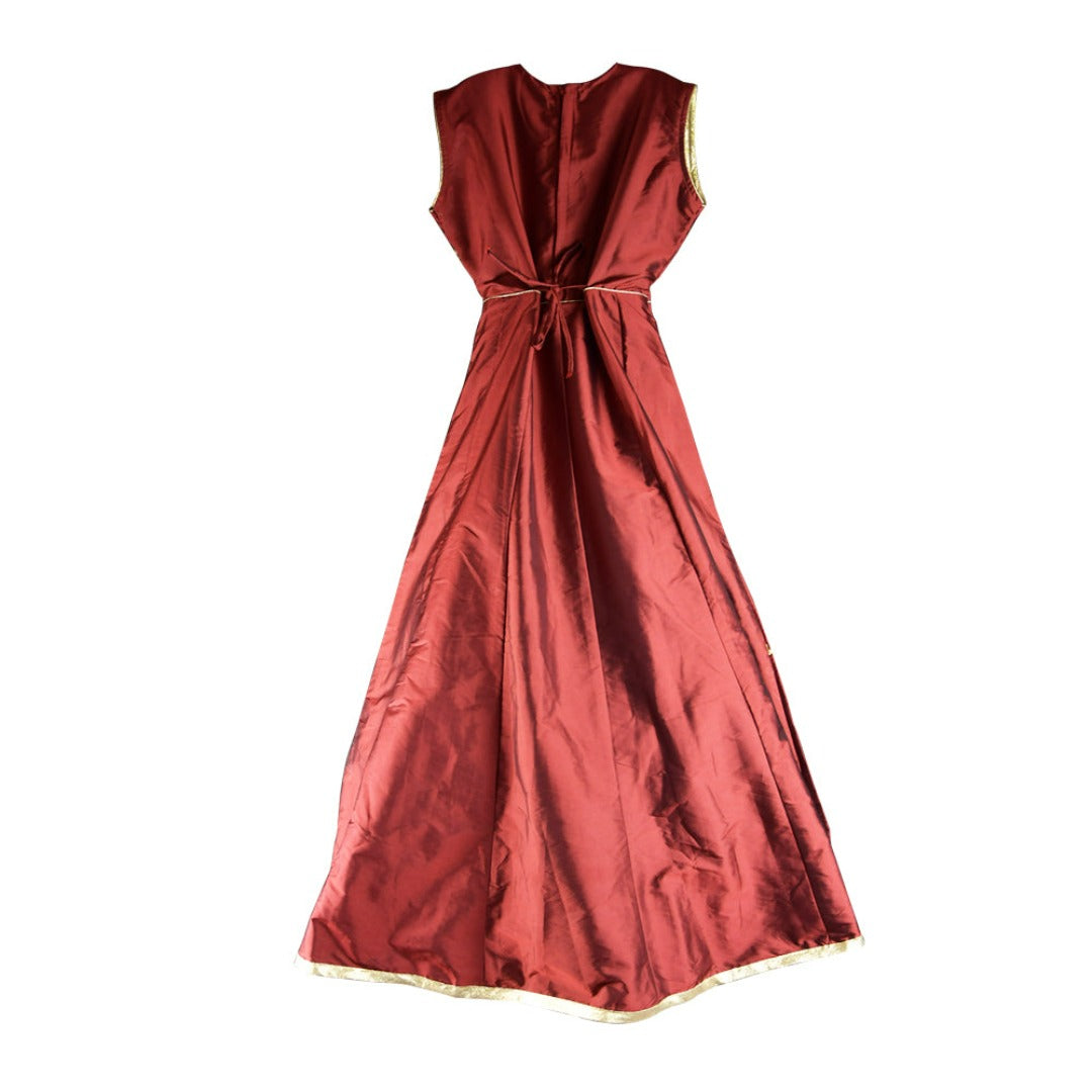 Maroon Embroidered Anarkali for Girls image 1