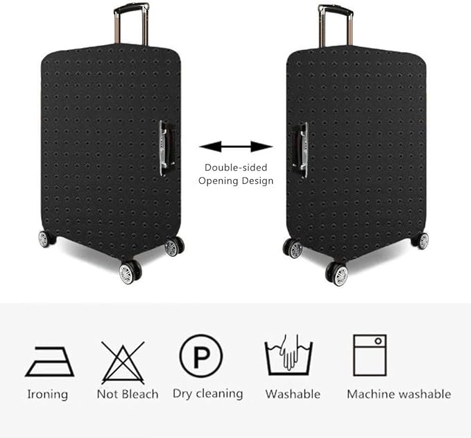 7-Mi Suitcase 3D Print Design Travel Protector Trolley Case Funny Luggage Cover image 10