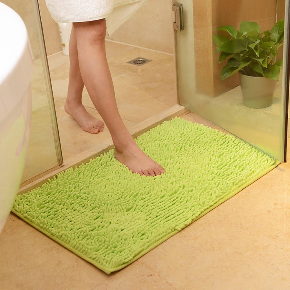 Bath Mat High Pile Chenille Non-Slip Rug Washable Bath Mat image 3