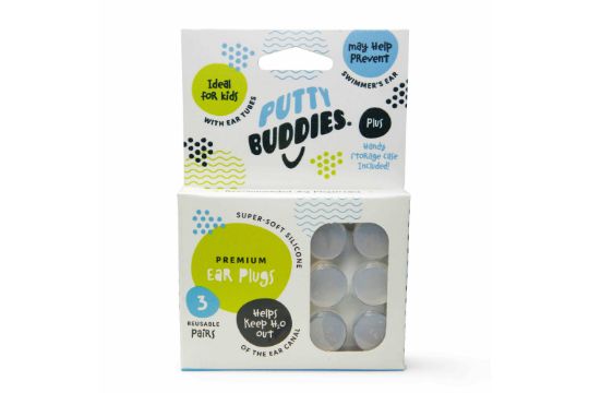 PUTTY BUDDIES Original Swimming Earplug - White image 0