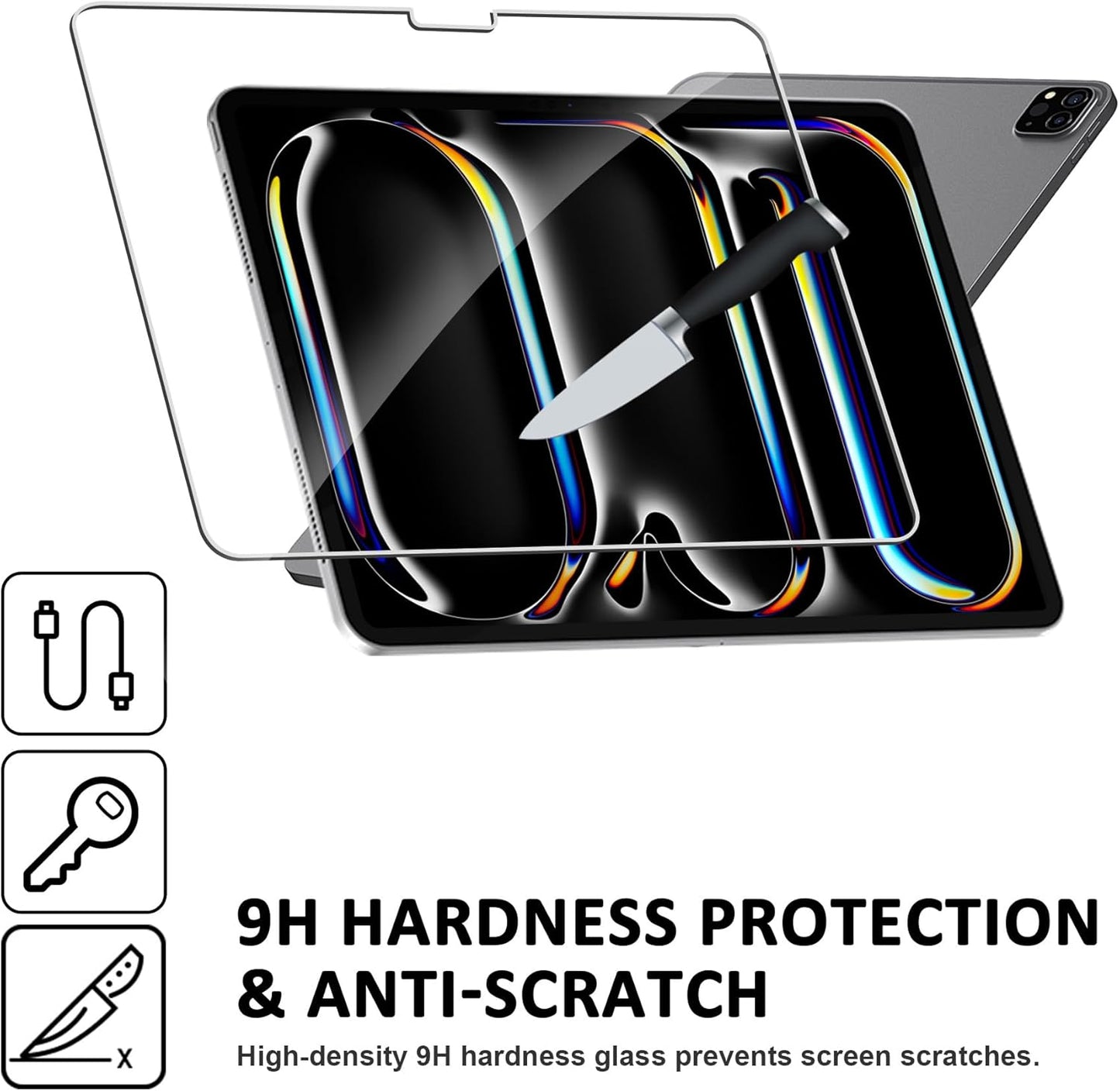 TOPESCT 2-Pack Screen Protector for iPad Pro 11-Inch M4 (2024), 9H image 7