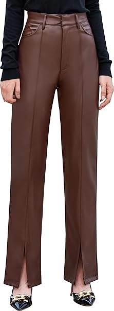 S P Y M Womens Stretchy Jeggings, Faux Leather Legging Pants with Pockets image 8