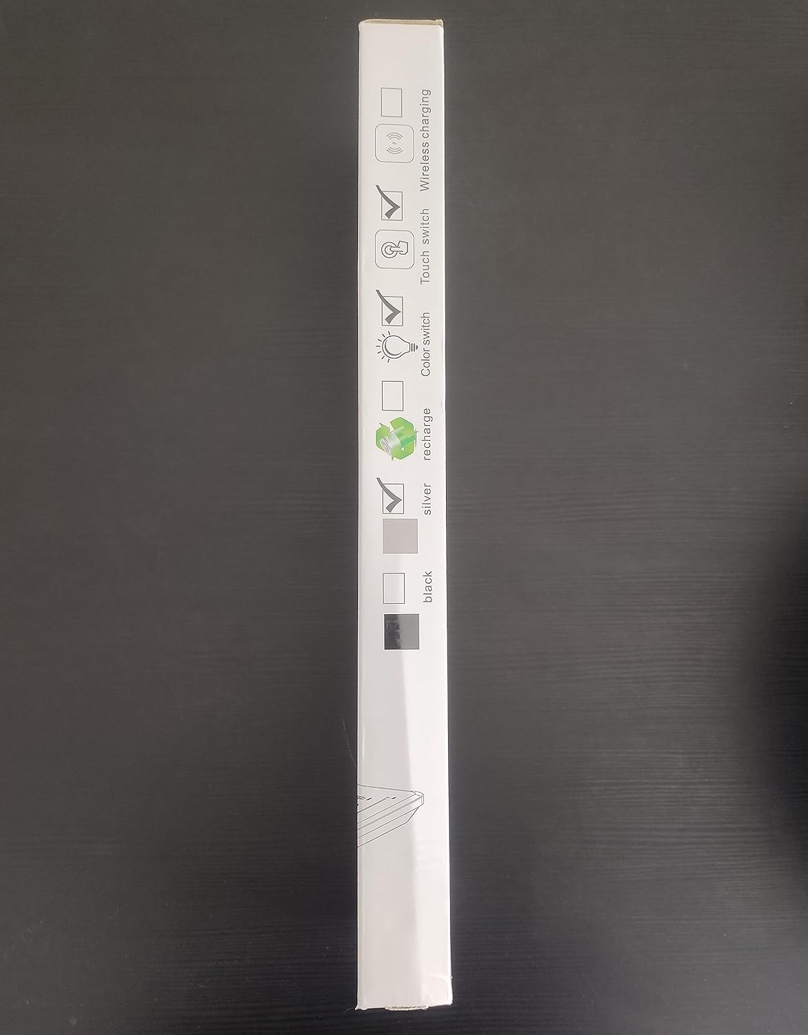 Maxter Silver Wireless LED Desk Lamp – 550 lumens, Touch Dimming, USB Charging image 9