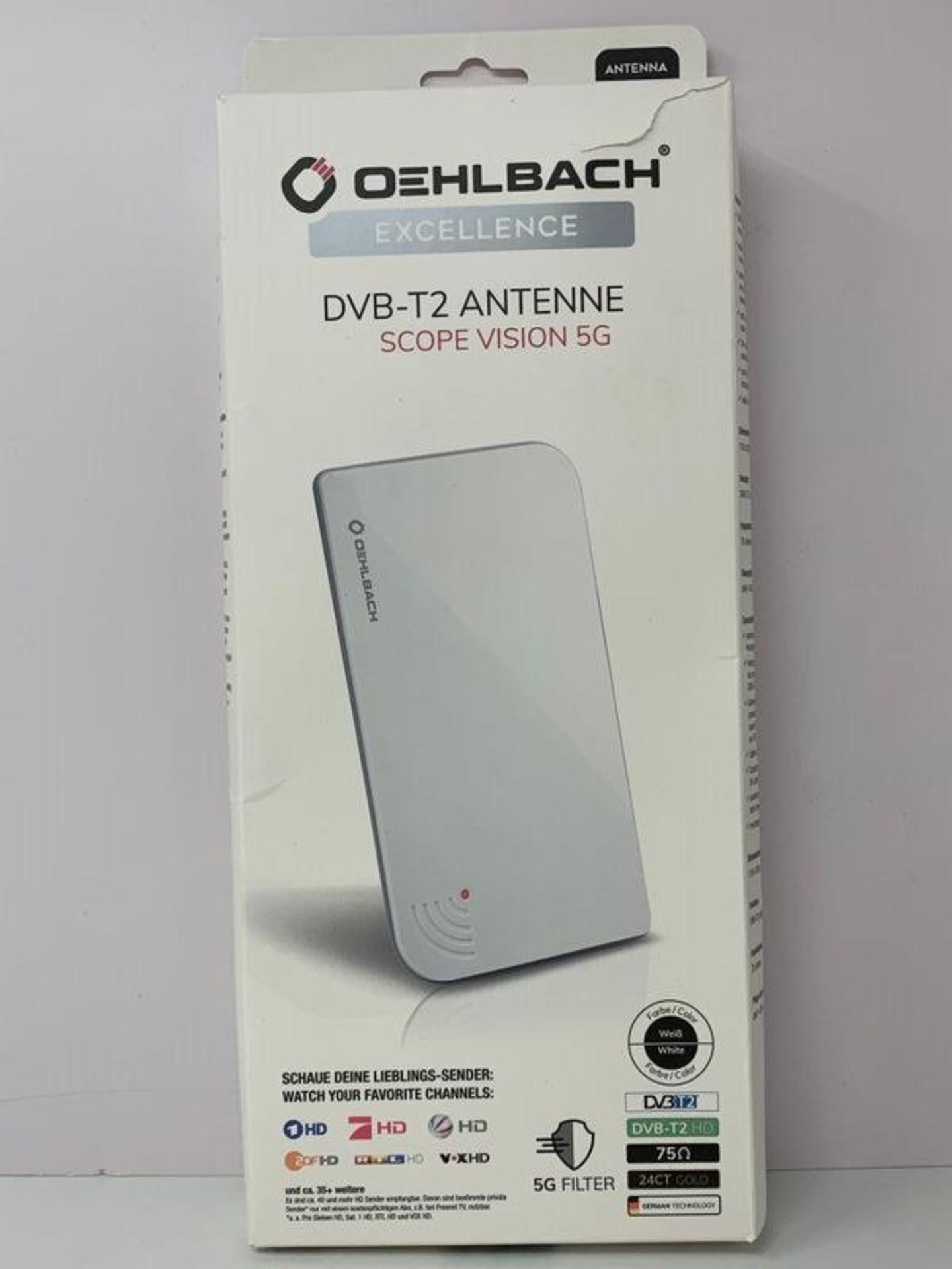 Oehlbach Scope Vision 5G DVB-T2 HD Indoor Antenna | Active with 5G Filter image 1
