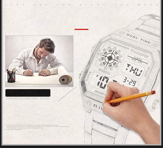 Panars Men's Watches Waterproof Multi-Function Sports Watch image 5