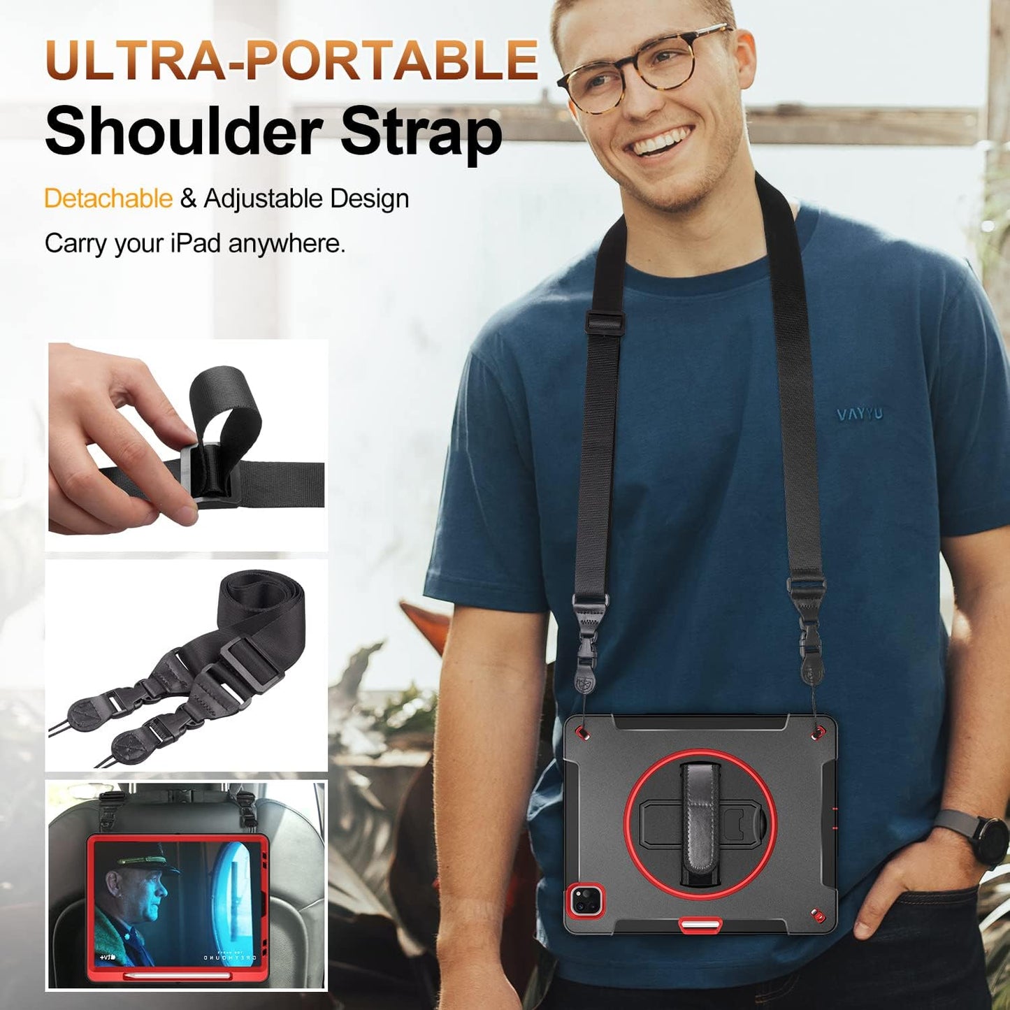 Case for iPad Pro 12.9 2022/2021: Military Grade Heavy Duty Shockproof image 5