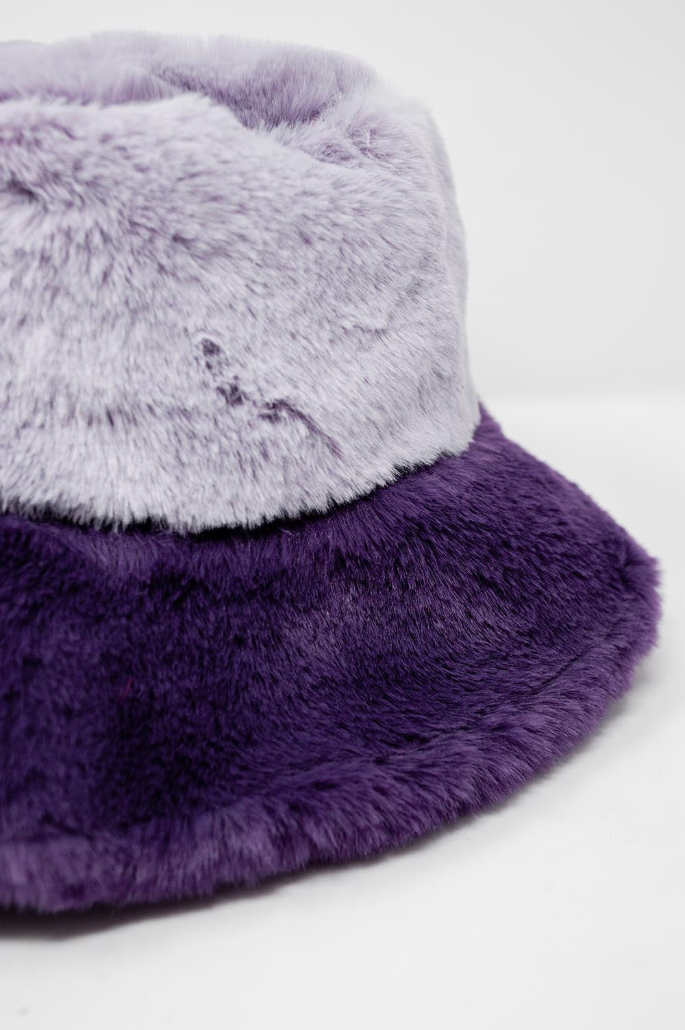 Faux Fur Bucket Hat in Purple image 1