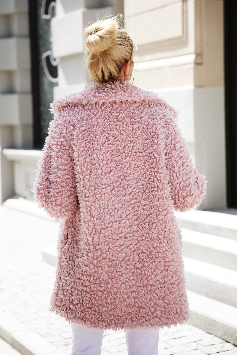 Faux Fur Long Casual Coat image 4