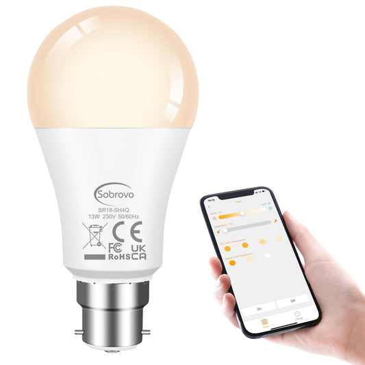 SOBROVO LED Light Bulb 13W Warm White-White 2700K-6000K image 0