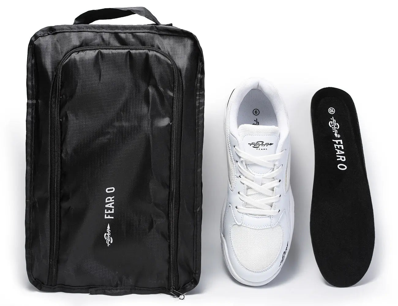 Men's High Arch Firm All-In-One Black Walking Shoes, Comfort & Performance Style image 6