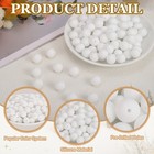 100 Bulk White 15mm Food-Grade Silicone Round Focal Loose Crafting Beads image 13