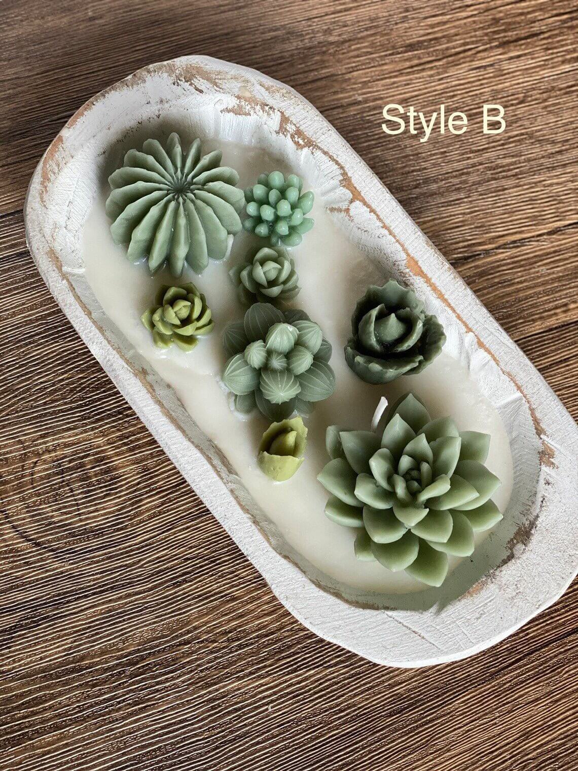 Arizona Dream Cactus Wooden Bowl Candle - Scented Garden Candle in Natural Wood image 5