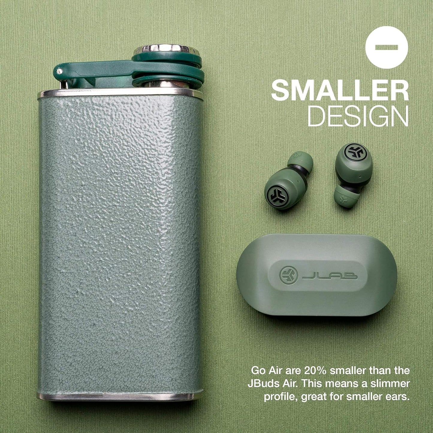 JLab Go Air True Wireless Earbuds – Green (Used, No Box) image 4