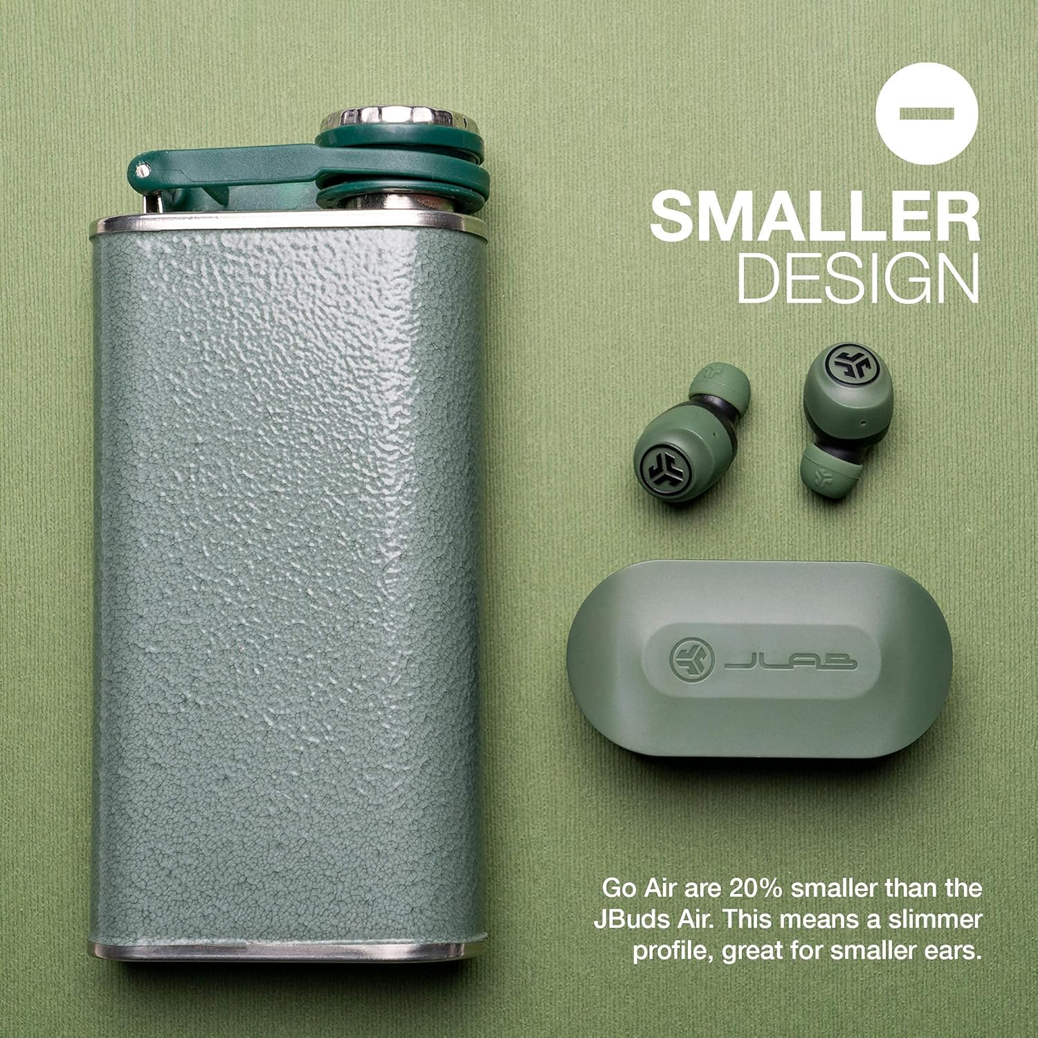 JLab Go Air True Wireless Earbuds – Green (Used, No Box) image 4