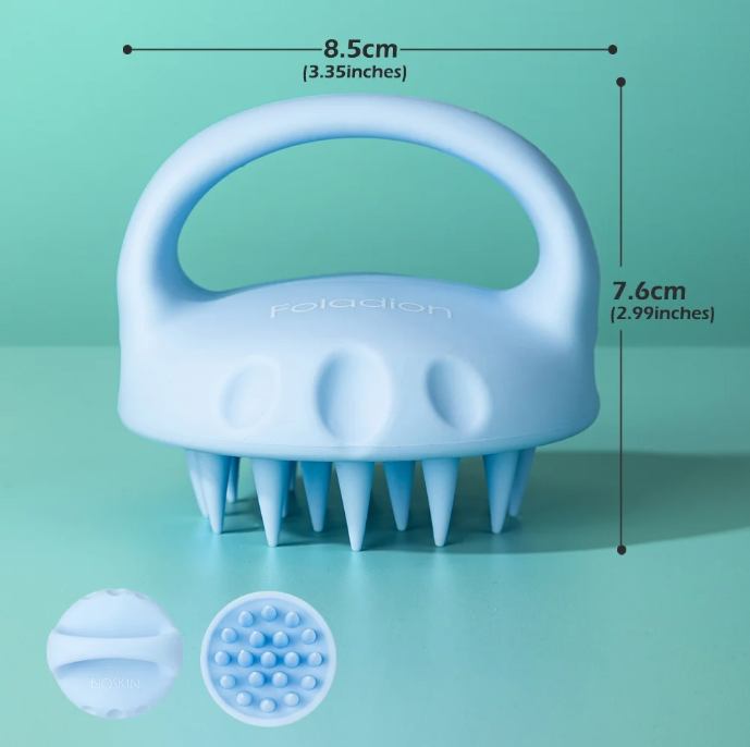 Foladion Silicone Manual Scalp Massager Exfoliator Waterproof Head Scrubber image 4