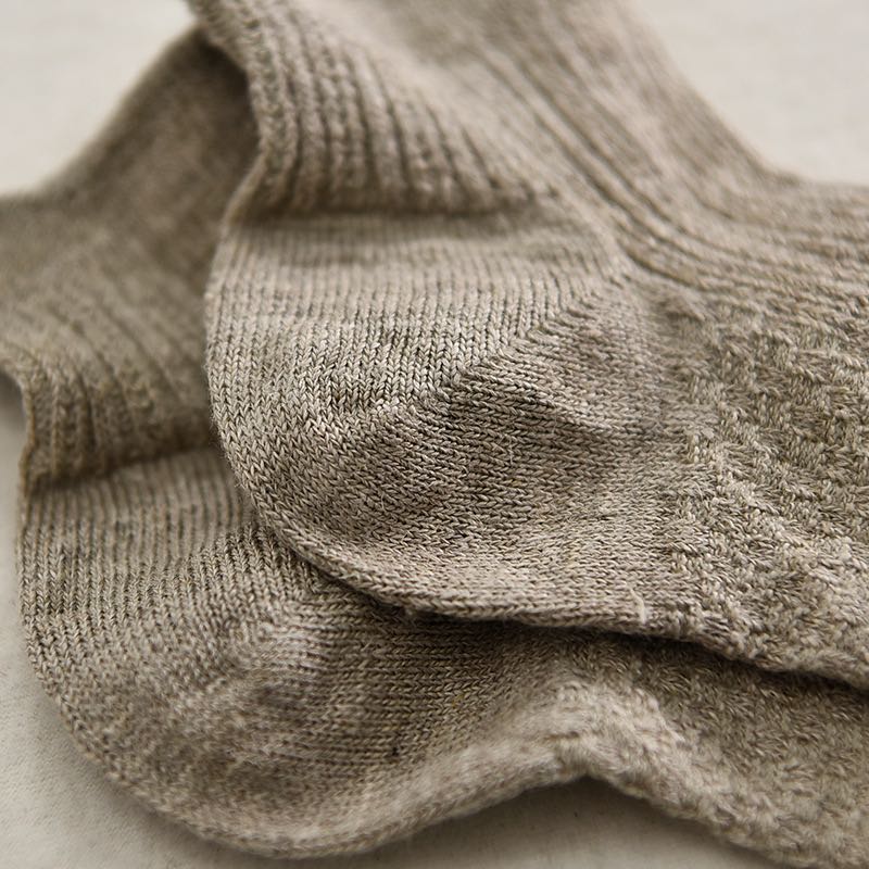 Friendly Natural Hemp Fiber Soft Custom Wholesale Hemp Wholesale Crew Socks image 1