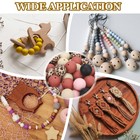 100 Bulk White 15mm Food-Grade Silicone Round Focal Loose Crafting Beads image 7