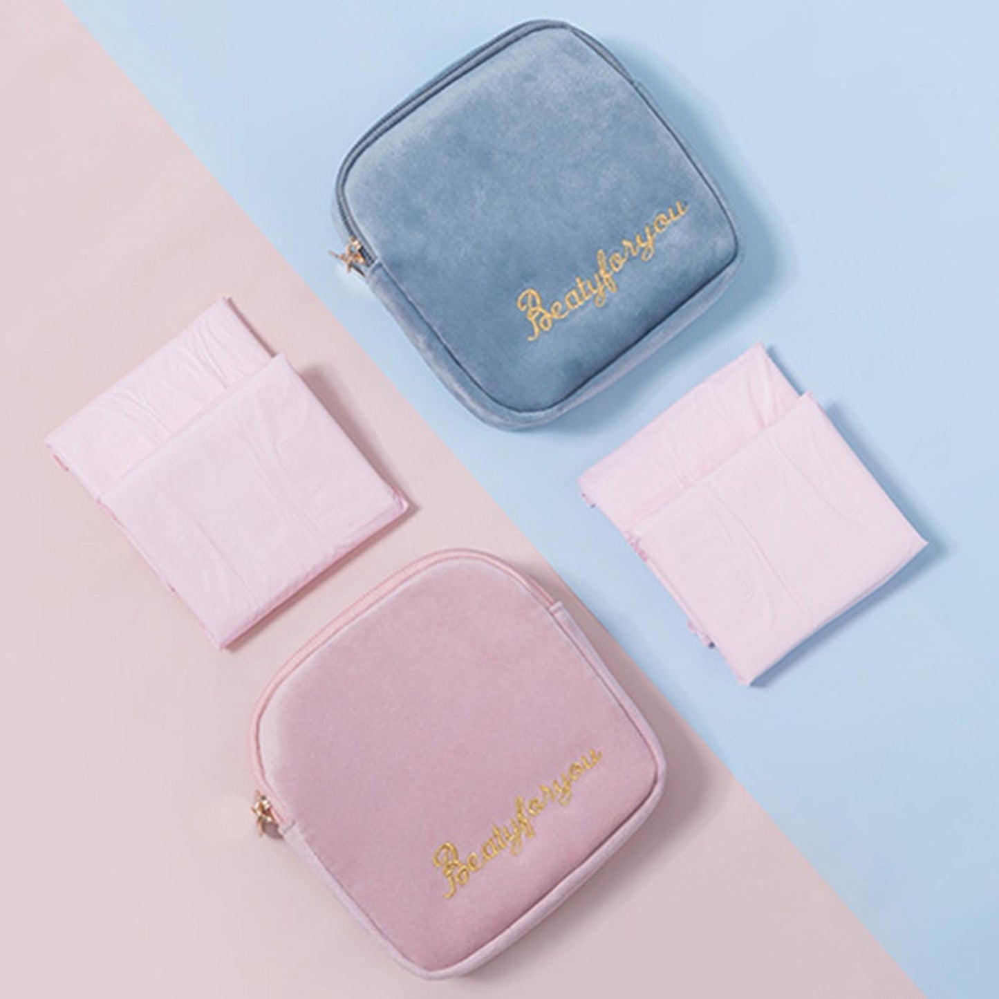 Period Bag for Teen Girls, Sanitary Napkin Storage Bag image 6