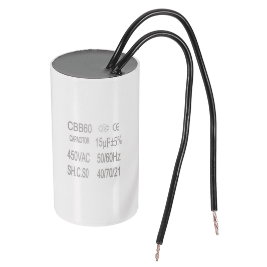 Premium 15uF CBB60 Run Capacitor 450V AC for Motor Start Appliances image 0