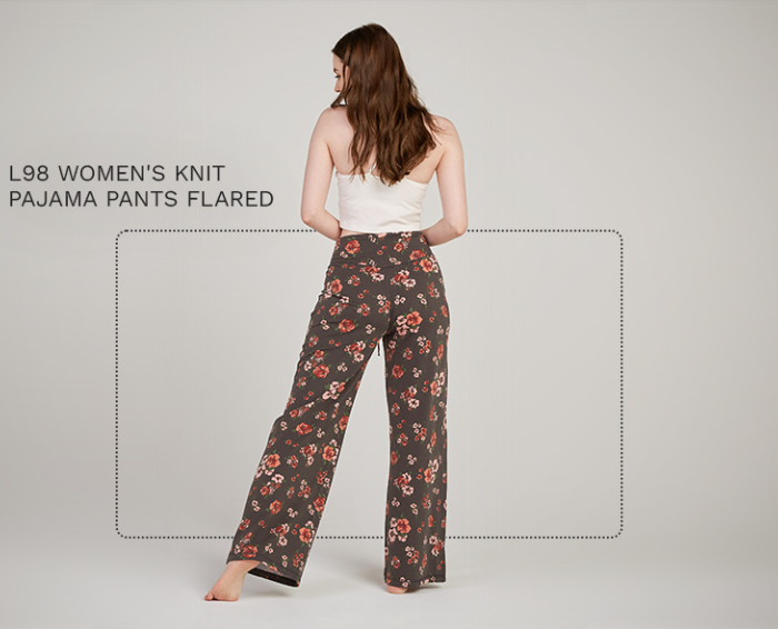 LAPASA Women's Soft Knit Pajama Pants, Flared Wide Leg Palazzo image 6