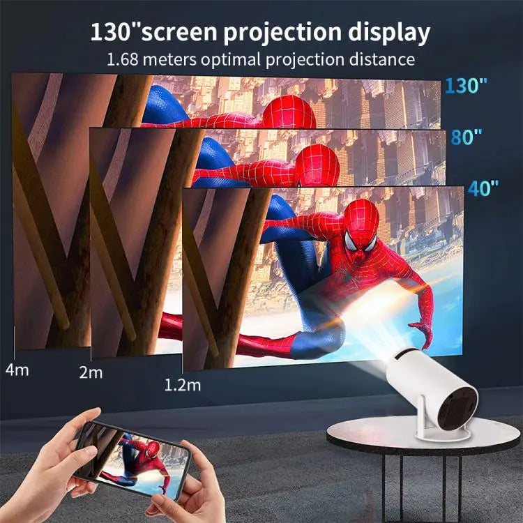 2025 HY300 Portable Mini Projector 4K Hd Smart Proyector 200 ANSI Lume image 1