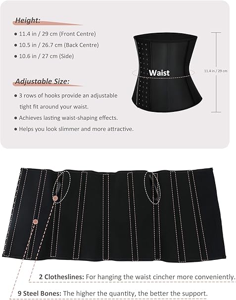 FeelinGirl Waist Trainer for Women Tummy Control Workout Slimming Body Shaper image 3