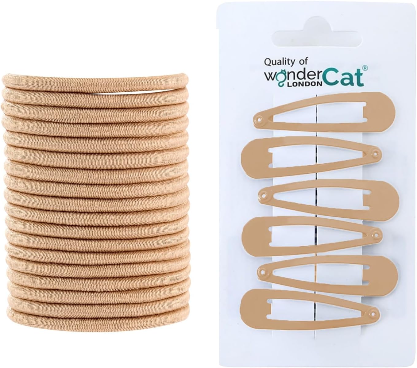 SET of 18 PCS School Elastics+Clips 12 PCS Hair Elastics bands+6 PCS Hair Snap image 0