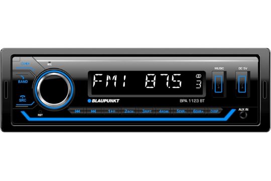 RRP £58.74  Blaupunkt BPA 1123 BT 1-DIN Car Radio, FM-RDS, Bluetooth Hands Free image 0