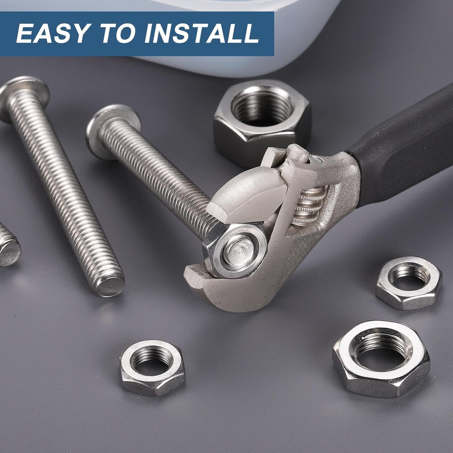 Premium 304 Stainless Steel M18x1mm Fine Thread Hex Lock Nuts Fasteners (2-Pack image 2