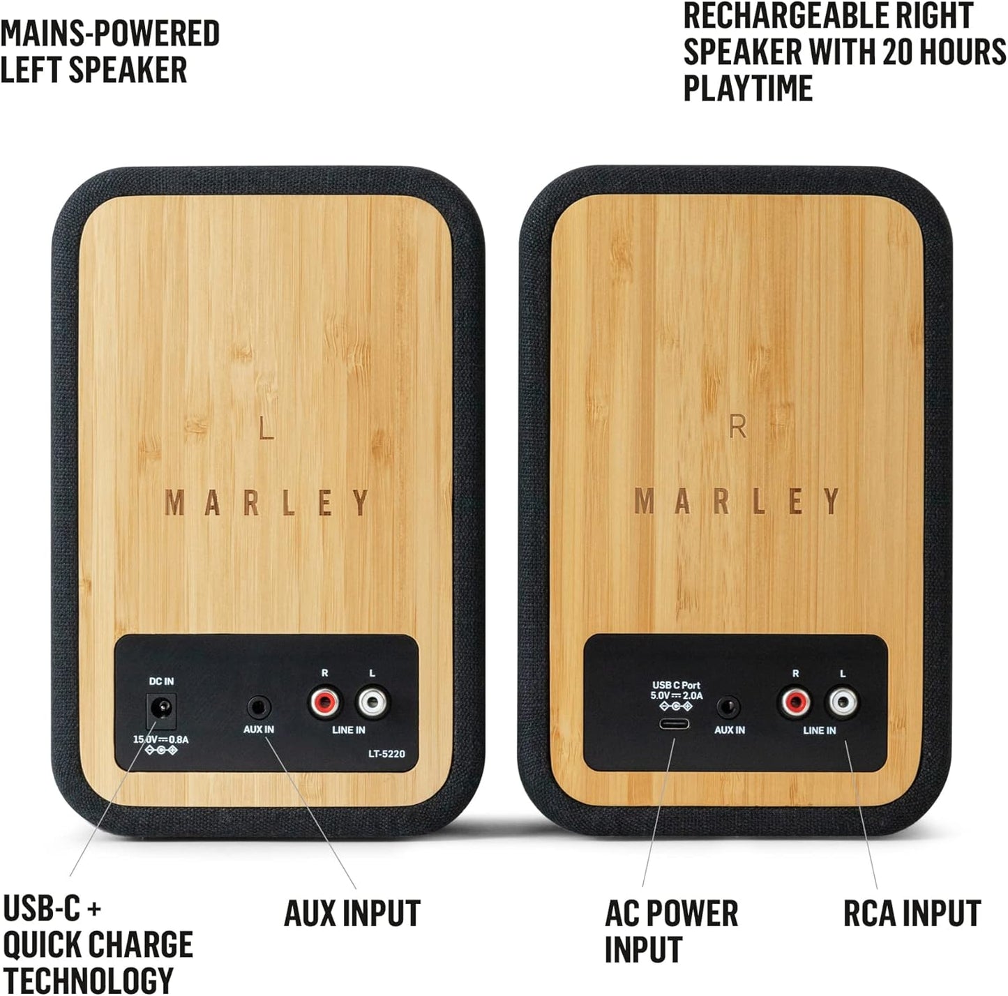 House of Marley Get Together Duo Bookshelf Speakers - Bluetooth Speakers image 4