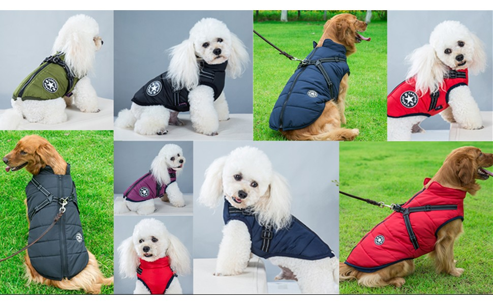 V Pet BR Waterproof Winter Dog Coat with Built-in Harness – Warm Jacket image 12