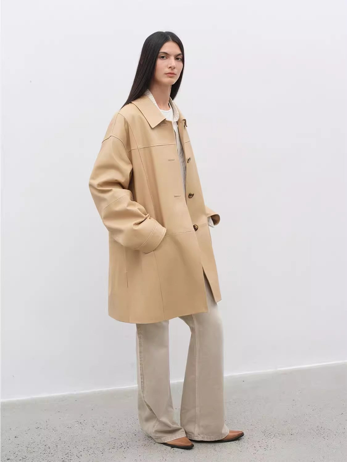 Notting Hill Diary Limited Edition Waxed Goat Leather/Retro Casual Lapel image 7