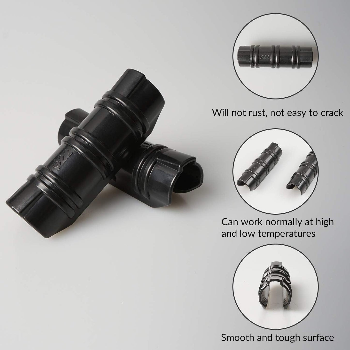 Premium Durable ABS+PC Greenhouse Frame Snap Clamps for Pipe Fixing (20-Pack) image 2