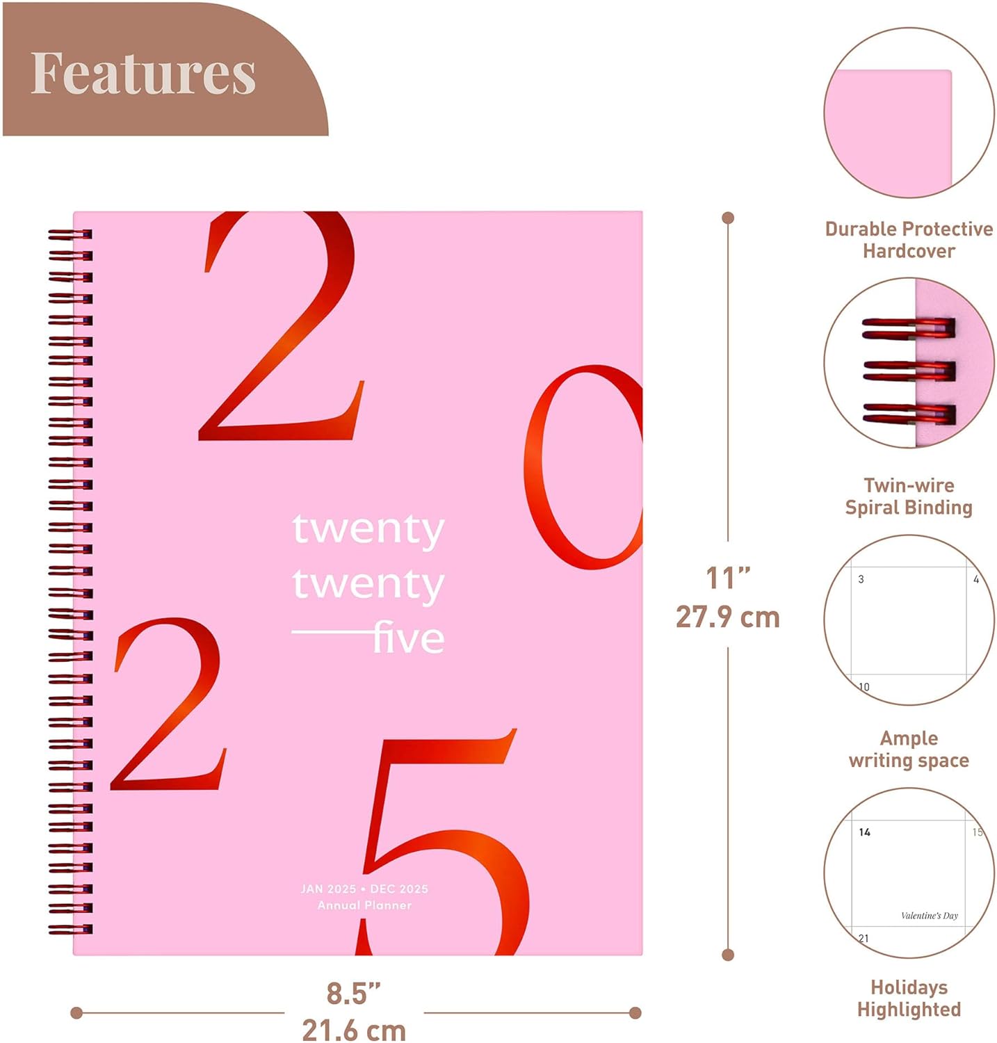 Rileys & Co 2025 Floating Weekly Planner - Annual Weekly & Monthly Agenda Planne image 4