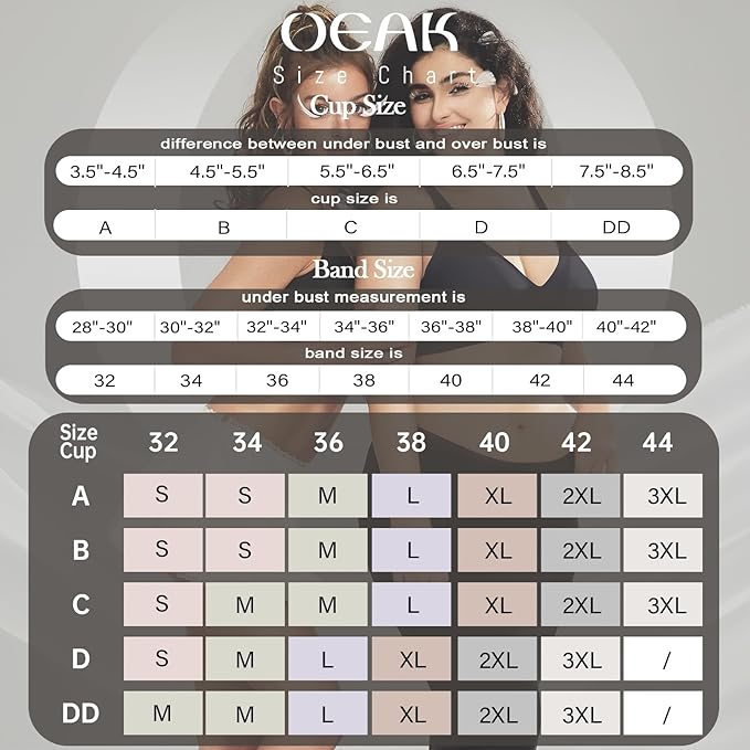 OEAK Seamless Bra Women's Without Underwire Deep V-Neck Bra image 3