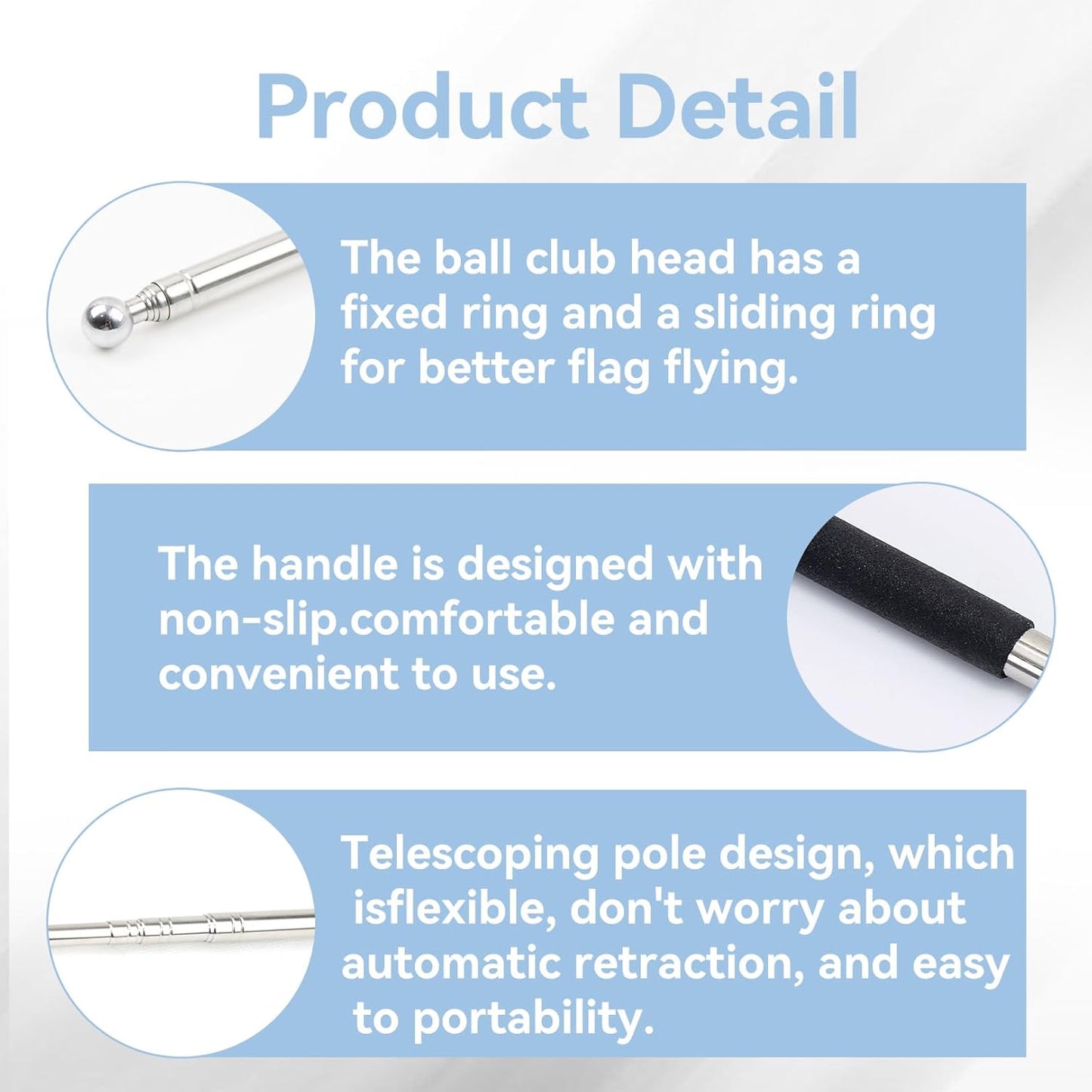 Premium Retractable Teaching Pointer Stick, 39-inch Extendable Stainless Steel  image 5