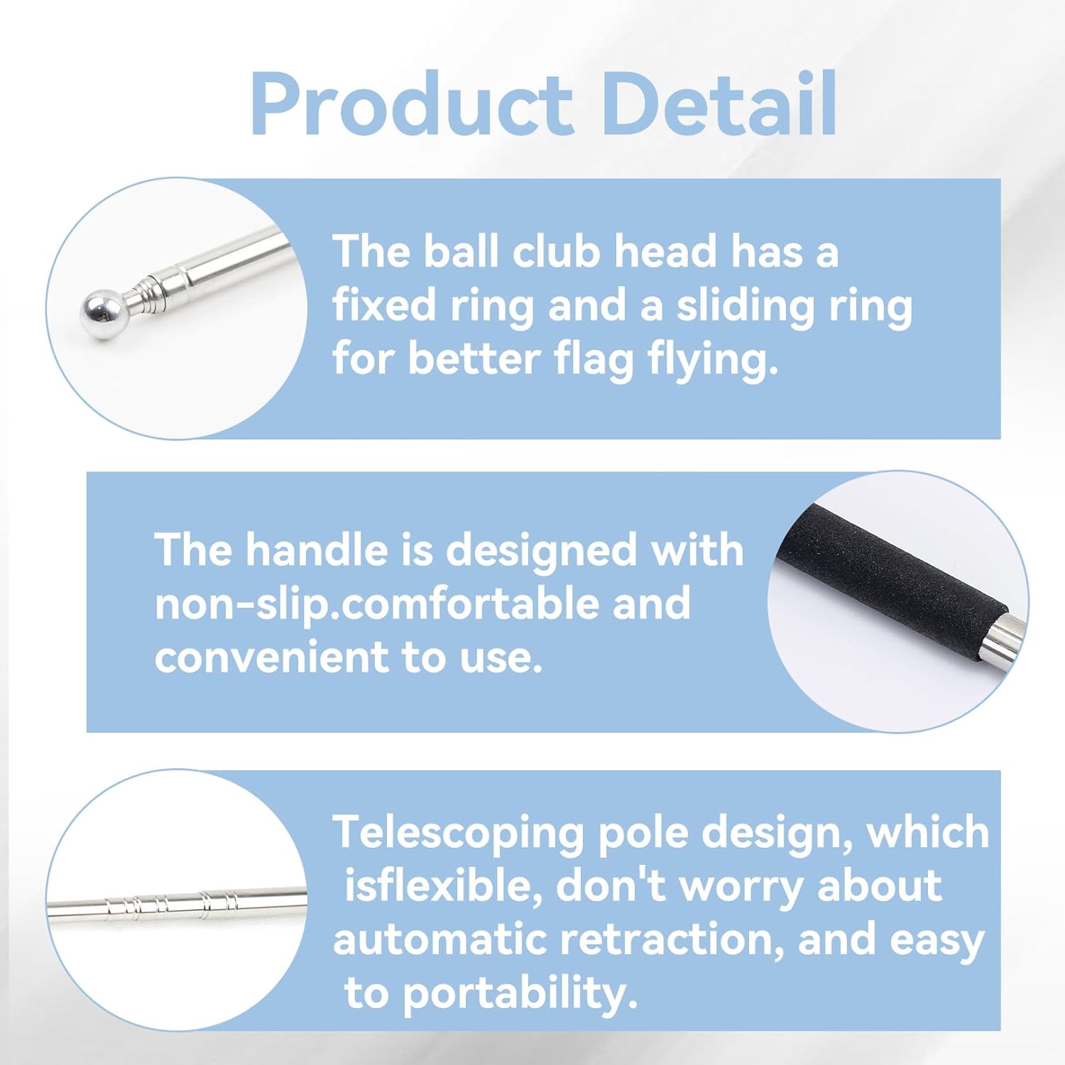 Premium Retractable Teaching Pointer Stick, 39-inch Extendable Stainless Steel  image 5