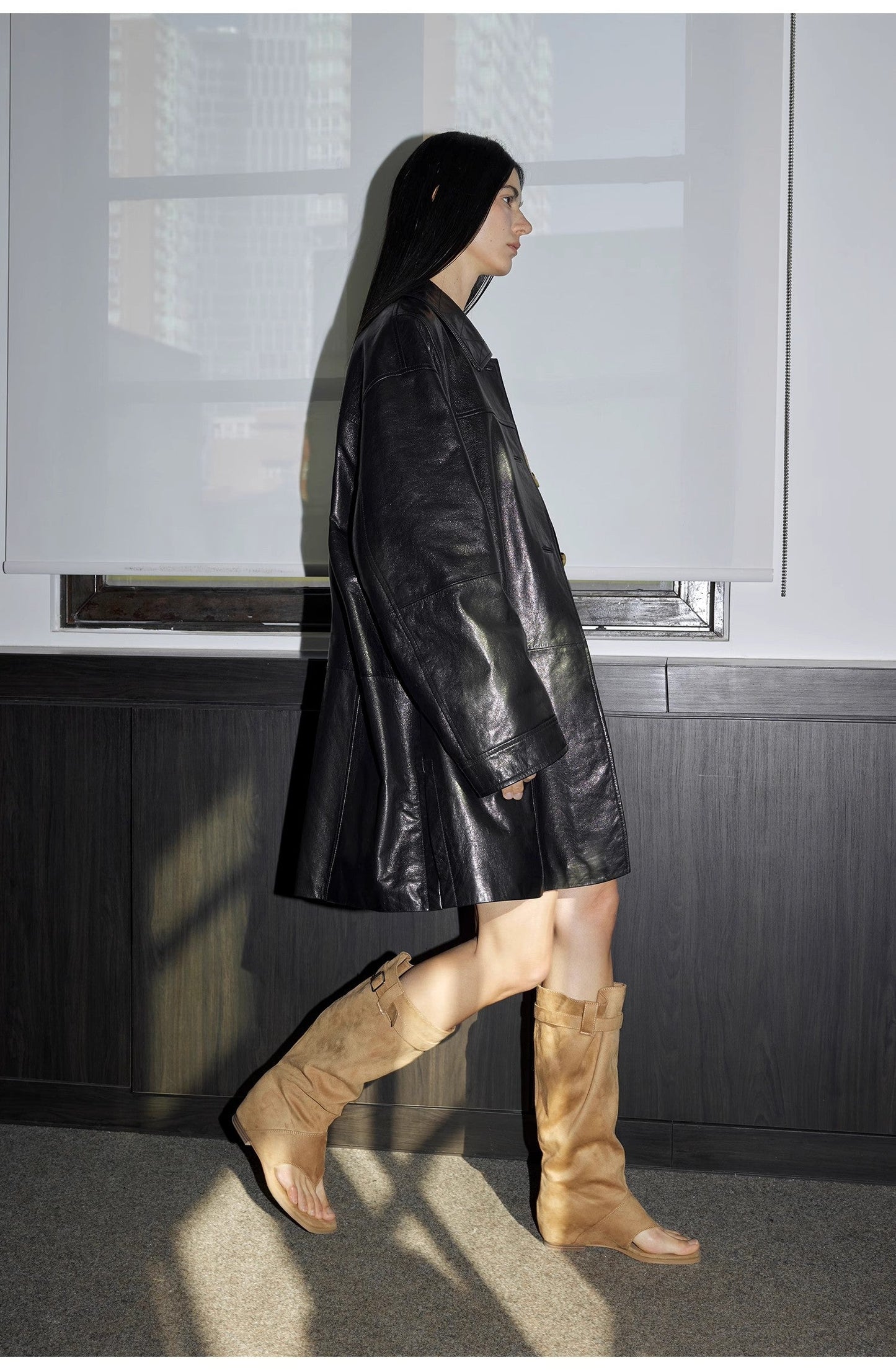 Notting Hill Diary Limited Edition Waxed Goat Leather/Retro Casual Lapel image 4