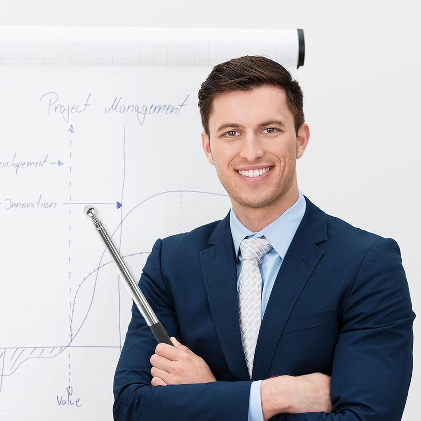 Premium Retractable Teaching Pointer Stick, 39-inch Extendable Stainless Steel  image 6