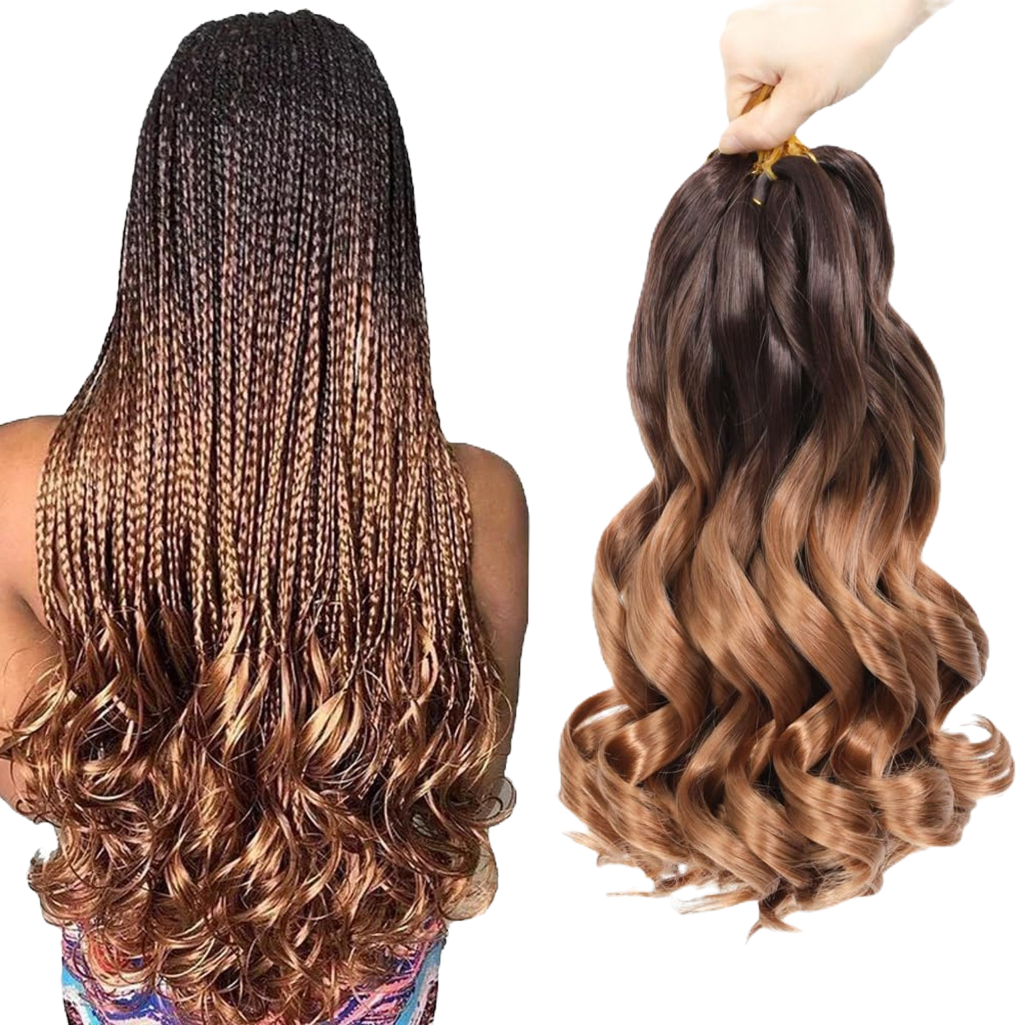 French Curl Braiding Hair 12 Inch 8 Packs Curly Braiding image 0