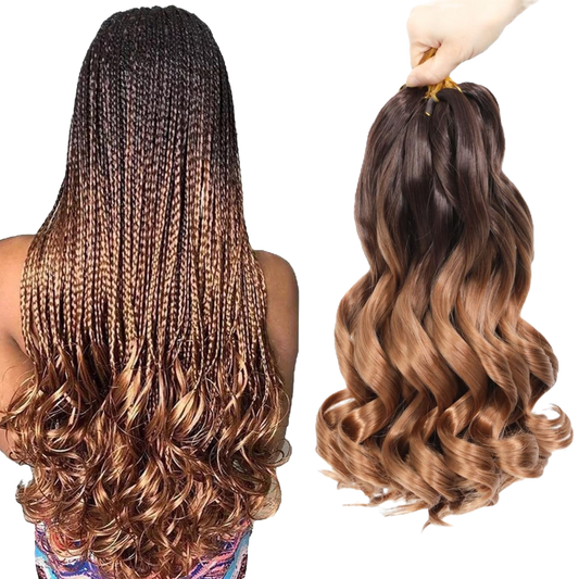 French Curl Braiding Hair 12 Inch 8 Packs Curly Braiding image 0