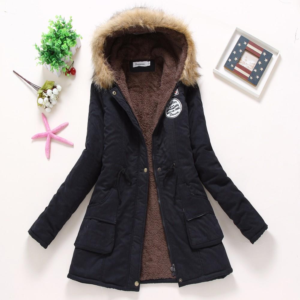 Hooded Medium-Long Casual Parka image 4