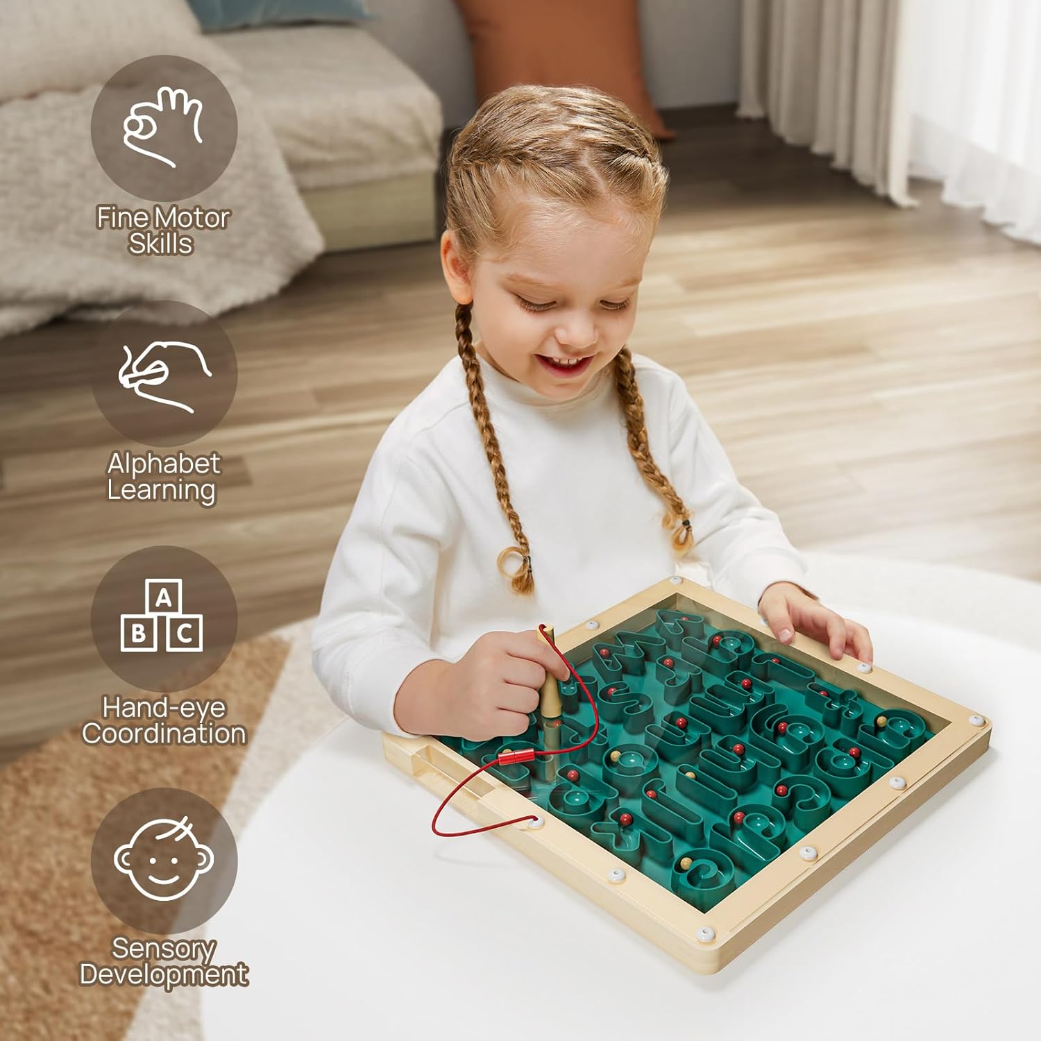 TOP BRIGHT Magnetic Alphabet Game for 3 4 5 Years Old image 1