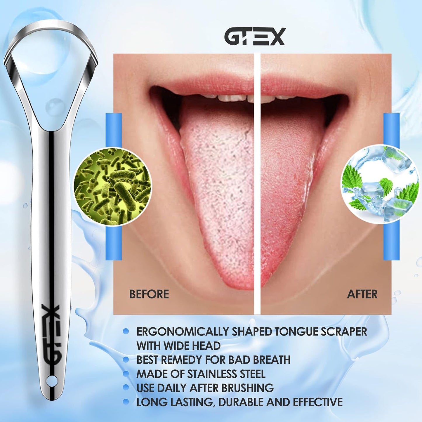 GTEX 6-Piece Professional Dental Plaque Remover Kit for Home Teeth Cleaning image 1