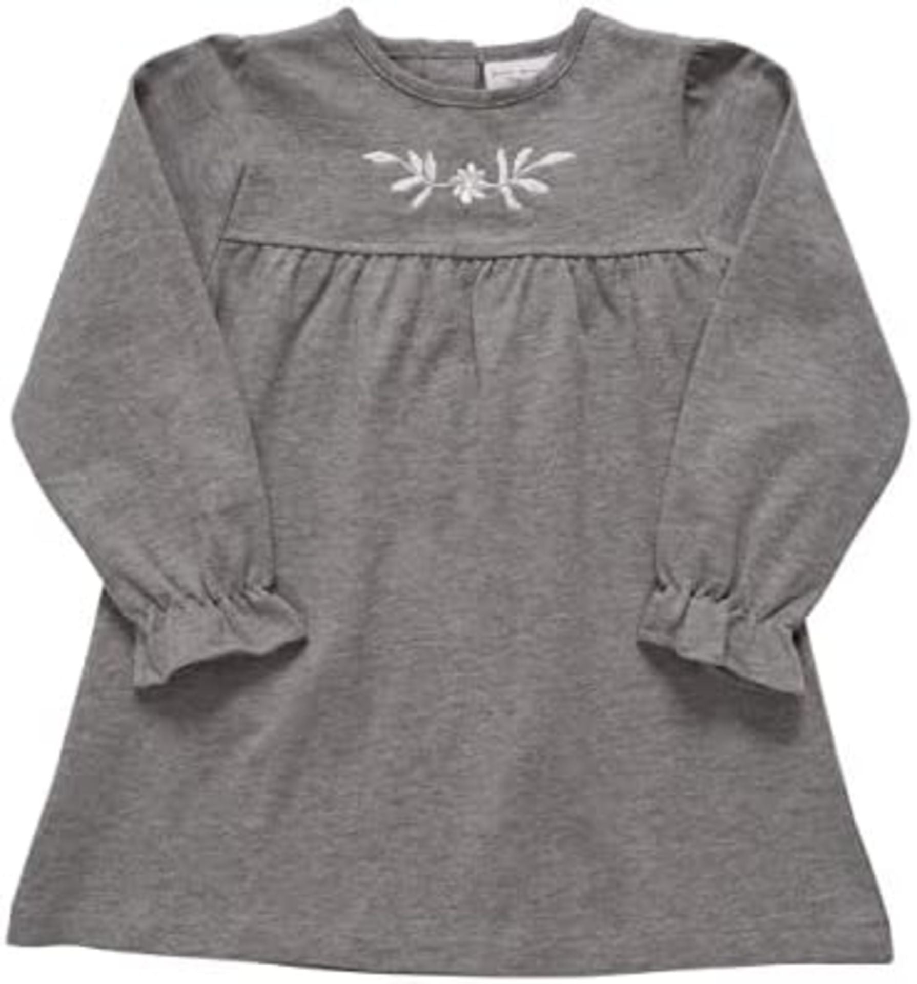 Eco by Naty Baby Girls' Grey Dress 8692 Casual, 1-2 Years image 0