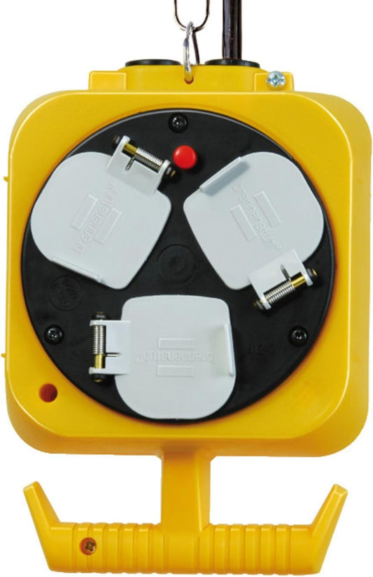 Brennenstuhl 2x 3-way hanging workshop power distributor 5m cable, double-sided image 0